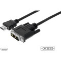 Digitus HDMI / DVI Anschlusskabel [1x HDMI-Stecker - 1x DVI-Stecker 18+1pol.] 3 m Schwarz
