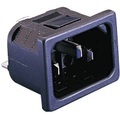 Kaltgeräte-Steckverbinder PX Serie (Netzsteckverbinder) PX Stecker, Einbau vertikal Gesamtpolzahl: 2 + PE 10 A Schwarz