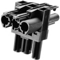 Adels-Contact, Netz-Verteiler Netz-Stecker - Netz-Buchse, Netz-Buchse Gesamtpolzahl: 2 + PE Schwarz Adels-Contact AC 166 GVT 3/ 3 1
