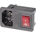 Kaltgeräte-Steckverbinder 59JR Serie (Netzsteckverbinder) 59JR Stecker, Einbau vertikal Gesamtpolzahl: 2 + PE Schwarz K