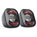 Hama Sonic Mobil 183 2.0 PC-Lautsprecher Kabelgebunden 3 W Schwarz/Rot