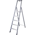 Krause 124173 Aluminium Stufen-Stehleiter Arbeitshöhe (max.): 2.60 m Silber, Blau 3.5 kg