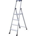 Krause 126658 Aluminium Stufen-Stehleiter Arbeitshöhe (max.): 3.30 m Silber 6 kg