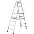 Krause STABILO® 124913 Aluminium Stufen-Doppelleiter Arbeitshöhe (max.): 3.30 m Silber 7.5 kg