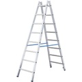 Krause STABILO® 124944 Aluminium Stufen-Doppelleiter Arbeitshöhe (max.): 4.60 m Silber 13.5 kg