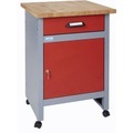 Küpper 12192 Beistelltisch mit Rollen rot (B x H x T) 600 x 840 x 600 mm