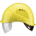 Schutzhelm mit Visier Polyethylen gelb