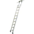 Krause 819307 Aluminium Regalleiter fahrbar Arbeitshöhe (max.): 2.50 m Silber 8 kg