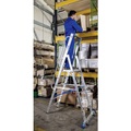 Krause 127761 Aluminium Stufen-Stehleiter Arbeitshöhe (max.): 3.40 m Silber 18.5 kg