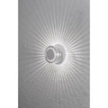 LED-Außenwandlampe Monza Strahlen rund silber 15cm
