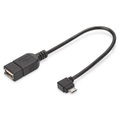 Digitus USB 2.0 Adapter [1x USB 2.0 Stecker A - 1x USB 2.0 Stecker Micro-B] AK-300313-002-S Rund, doppelt geschirmt, mit