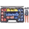 TOOLCRAFT, TOOLCRAFT 820927 Crimpzangen-Set 1004teilig Koaxial-Steckverbinder, Unisolierte Quetschverbinder, Isolierte
