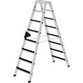 Guenzburger Stufen-Stehleiter beidseitig begehbar, geriffelt 2 x 8 Stufen