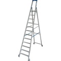 Krause 124678 Aluminium Stufen-Stehleiter fahrbar Arbeitshöhe (max.): 4.80 m Silber 17.9 kg