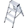 Krause 120335 Aluminium Stufen-Doppelleiter Arbeitshöhe (max.): 2.40 m Silber 2.5 kg