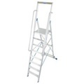 Krause 127785 Aluminium Stufen-Stehleiter Arbeitshöhe (max.): 3.90 m Silber 21 kg