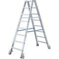 Krause 124869 Aluminium Stufen-Doppelleiter fahrbar Arbeitshöhe (max.): 3.40 m Silber 12.9 kg