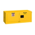 Justrite FM-Sicherheitsschrank Piggyback Sure-Grip® EX, für entzündbare Flüssigkeiten, bis 45 Liter, selbstschliessende Türen, gelb