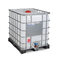 IBC, Gefahrgut-Ausführung, PE-Palette, 1.000 l, Öffnung NW150, Auslauf NW50