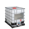 IBC, Gefahrgut-Ausführung, PE-Palette, 1.000 l, Öffnung NW225, Auslauf NW50