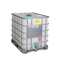 IBC, Gefahrgut- und Ex-Ausführung, Stahlkufen, 1.000 l, Öffnung NW150, Auslauf NW50