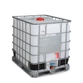 IBC Recobulk, Gefahrgut-Ausführung, Stahlrahmen-Palette, 1.000 Liter, Öffnung NW150, Auslauf NW50