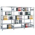 SCHULTE Aktenregal AF, doppelseitig, ohne Mittelanschläge, FL 150 kg, HxBxT 2.500 x 1.300 x 600 mm