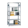 SCHULTE Aktenregal GF, doppelseitig, mit Mittelanschlägen, FL 150 kg, HxBxT 2.500 x 750 x 600 mm