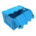 Euronorm-Faltbox Premium, mit Scharnierdeckel, 60 Liter, grau