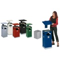 VAR®- Kombiascher VAR® zur Bodenmontage, 72 Liter, silber