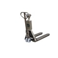 Ravas Edelstahl-Hubwagen mit Waage INOX PRO mit Mehrbereichsanzeige Touch, TK 2.000 kg, GL 1.150 mm, Polyamid, Tandemrollen
