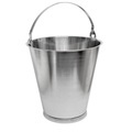 RENNER Eimer aus Edelstahl, mit Bodenring, 15 Liter