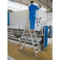Krause 124746 Aluminium Stufen-Doppelleiter Arbeitshöhe (max.): 2.95 m Silber 8 kg