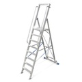 Krause 127792 Aluminium Stufen-Stehleiter Arbeitshöhe (max.): 4.10 m Silber 22 kg