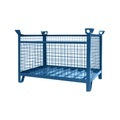 Eichinger® Industrie-Gitterbox-Stapelpalette, 1500 kg, LxBxH 1200x800x750 mm, enzianblau