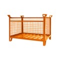Eichinger® Industrie-Gitterbox-Stapelpalette, 1500 kg, LxBxH 1500x1000x750 mm, reinorange