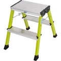 KRAUSE Alu-Klapptritt mit Rollen 2 x 2 Stufen, grün, ab 5 Stk