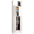 MID.YOU Mehrzweckschrank in weiss , Lona Xxl , Kunststoff , 70x240x39 cm , melaminharzbeschichtet,Nachbildung , stehend , 000657007670
