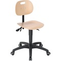 Arbeitsdrehstuhl Ability Buche, Sitzhöhe 480-620 mm, Kunststoffbasis, Rollen