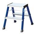 KRAUSE Alu-Klapptritt mit Rollen 2 x 2 Stufen, blau, ab 5 Stk