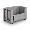 Industriebox, mit 4 Füssen, geschlossen m. Entnahmeklappe, 470 Liter