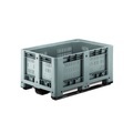 Palettenbox M, 1200x800x600 mm, durchbrochen, mit 3 Kufen