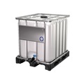 IBC-Container, auf Kunststoffpalette, mit verzinktem Stahlrohrrahmen, 1000 Liter, Standard
