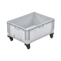 Alpha Eurobox aus PP mit geschlossenen Wänden, HxBxT 460 x 600 x 800 mm, mit Rollen