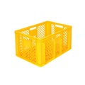 Alpha Eurobox aus PE, Bäckerkiste mit durchbrochenen Wänden, HxBxT 320 x 400 x 600 mm, gelb