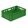 Alpha Eurobox aus PE, E2 Fleischkiste mit geschlossenen Wänden, HxBxT 220 x 400 x 600 mm, grün