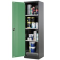 Chemikalienschrank, Flügeltür, 3 Böden, 545x520x1950 mm, resedagrün