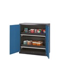 Chemikalienschrank, Flügeltür, 2 Auszugswannen, 1055x520x1105 mm, enzianblau
