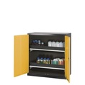Chemikalienschrank, Flügeltür, 2 Auszugswannen, 1055x520x1105 mm, sicherheitsgelb