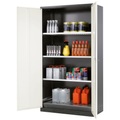 Chemikalienschrank asecos, Flügeltür, 3 Böden, 1055x520x1950 mm, reinweiss